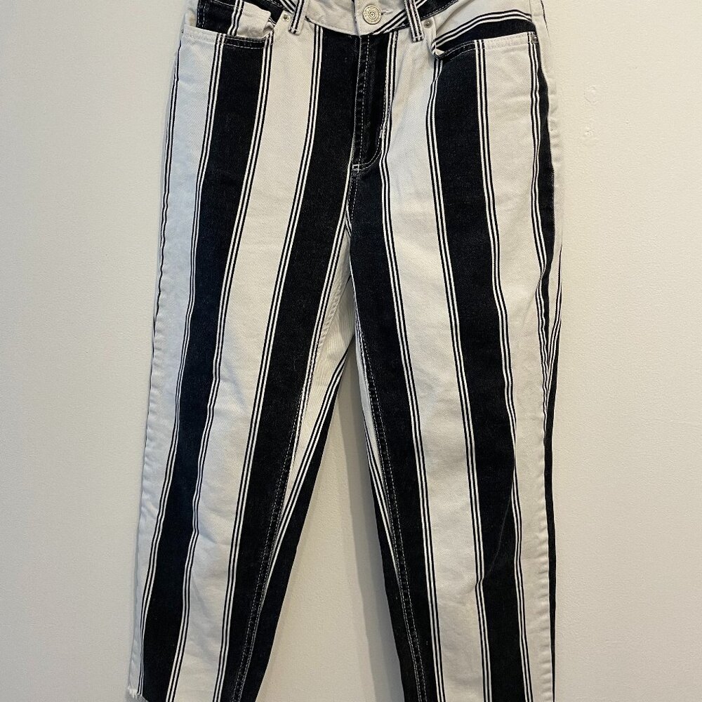 size 26 BDG Urban Outfitters 'Mom' B&W striped pants
